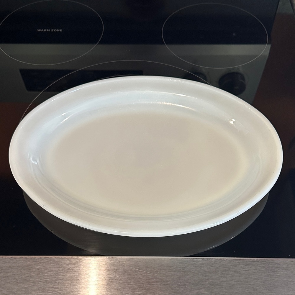 Vintage Termocrisa milk glass platter
